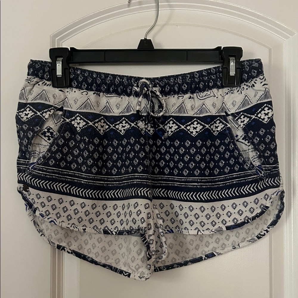 Roxy blue BoHo shorts coverup sleep S/M